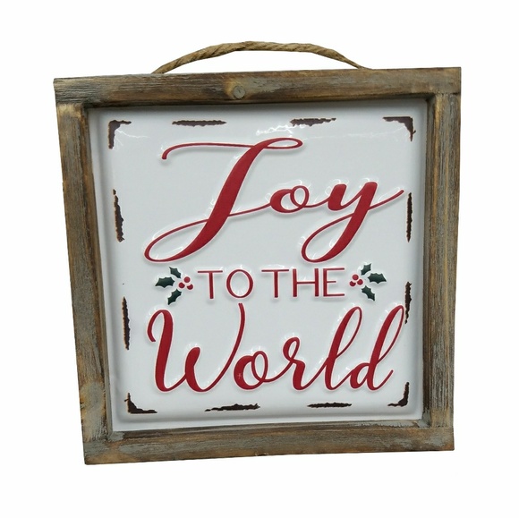 Other - Joy to the World Enamel Wood Frame Sign Other - Joy to the World Enamel Wood Frame Sign